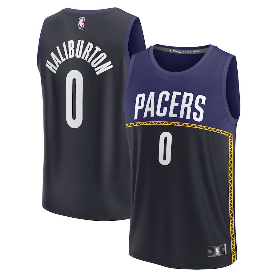 Men Indiana Pacers #0 Tyrese Haliburton Fanatics Branded Blue City Edition 2022-23 Fastbreak NBA Jersey